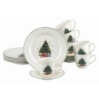 Kaffeeservice 18 -teilig. Steingut, Multicolor/Weiß - Multicolor/Weiß, Basics, Keramik - Creatable
