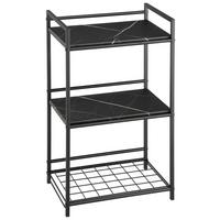 Regal Mila - Schwarz, MODERN, Holzwerkstoff/Metall (43/71/30cm)