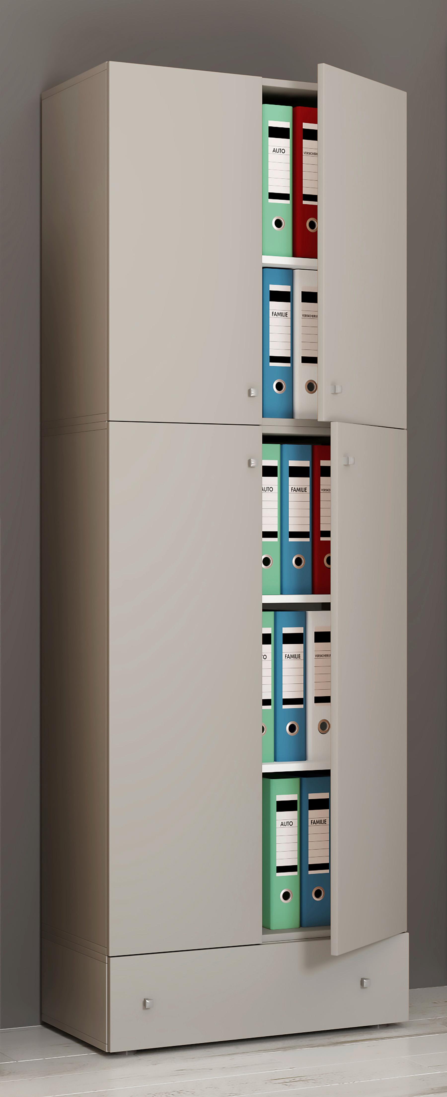 Aktenschrank Lona Holzwerkstoff Grau B: 70 cm - Grau, MODERN, Holzwerkstoff (70/200/39cm) - MID.YOU