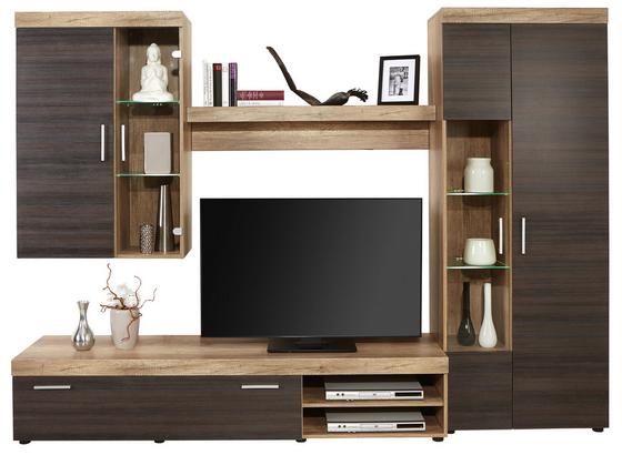 Vitrinkombináció Montana New - Sötétbarna/Szürke, modern (265/190/45cm) Vitrinkombináció Montana New - Sötétbarna/Szürke, modern (265/190/45cm)