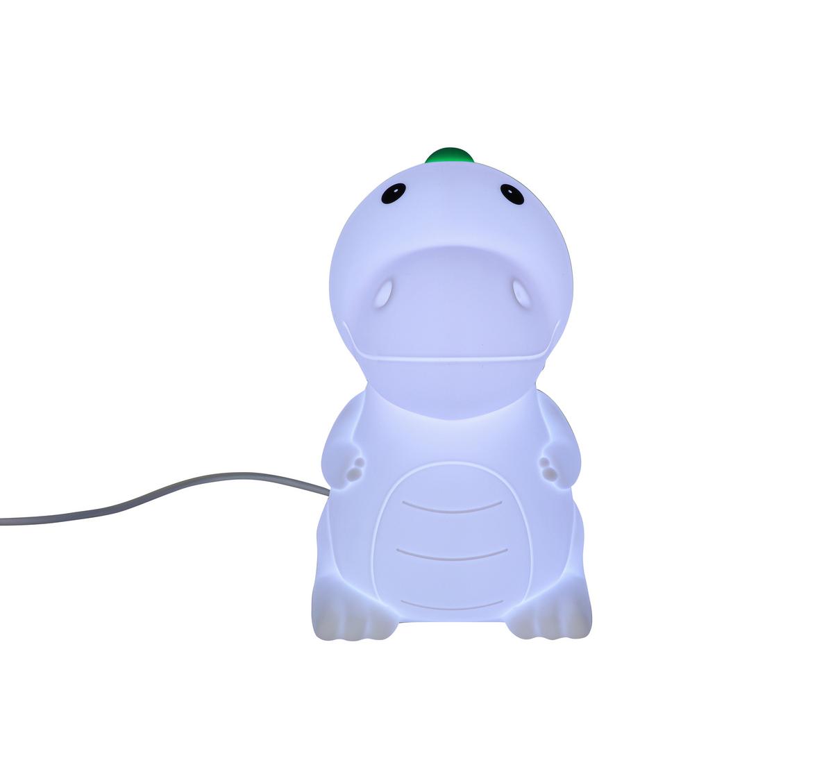 NOČNÍ SVĚTLO DINO - bílá, Moderní, plast (8,5/13,8/13,5cm) - Mömax