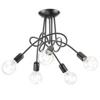 Deckenleuchte Schwarz L: 65 cm 22w - Schwarz, Basics, Metall (65/65/50cm)