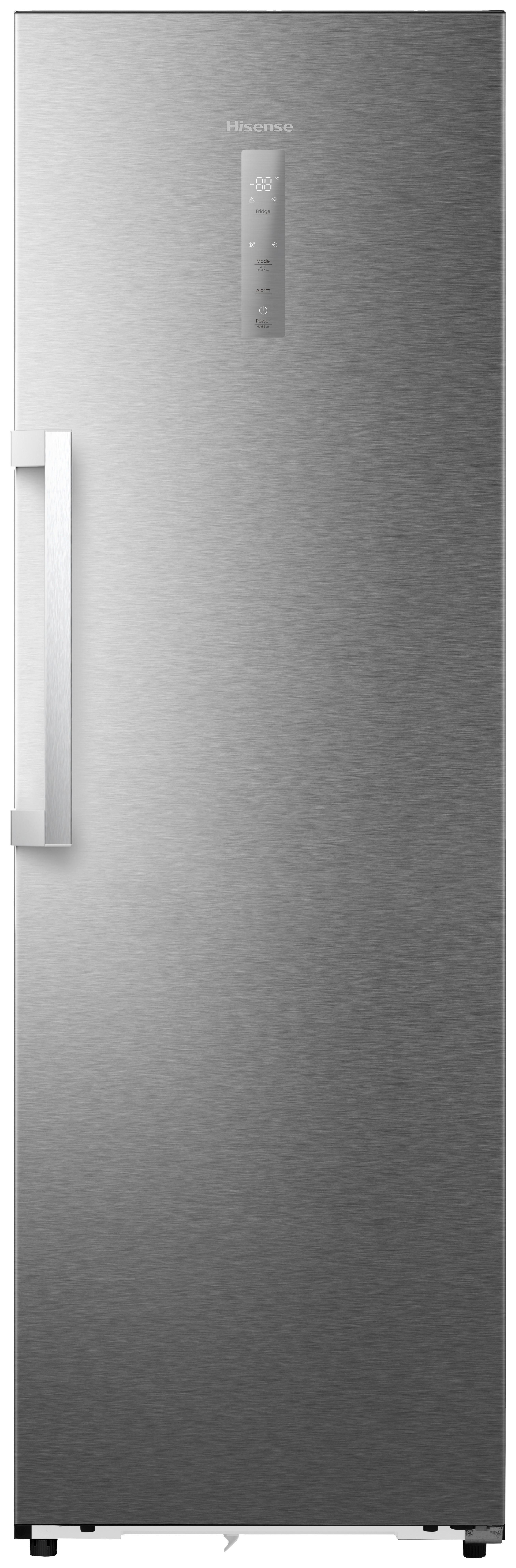 Kühlschrank Edelstahlfarben B: 59,5cm - Edelstahlfarben, Trend, Glas/Kunststoff (59,5/185,6/60cm) - Hisense