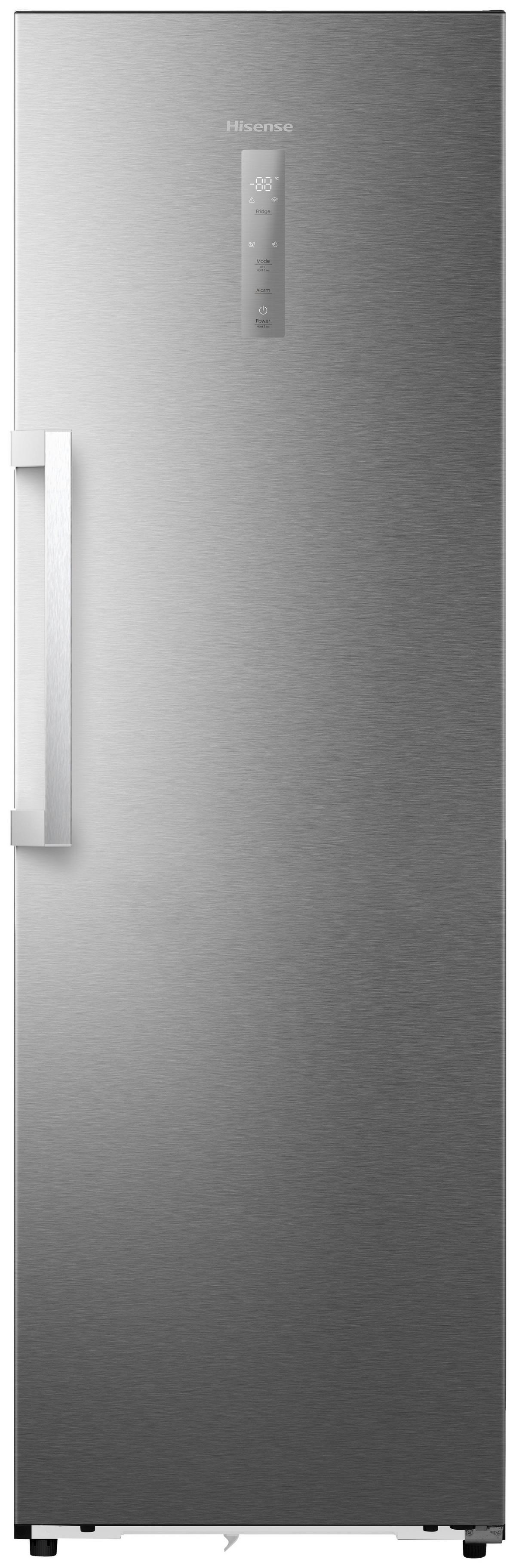 Kühlschrank Edelstahlfarben B: 59,5cm - Edelstahlfarben, Trend, Glas/Kunststoff (59,5/185,6/60cm) - Hisense