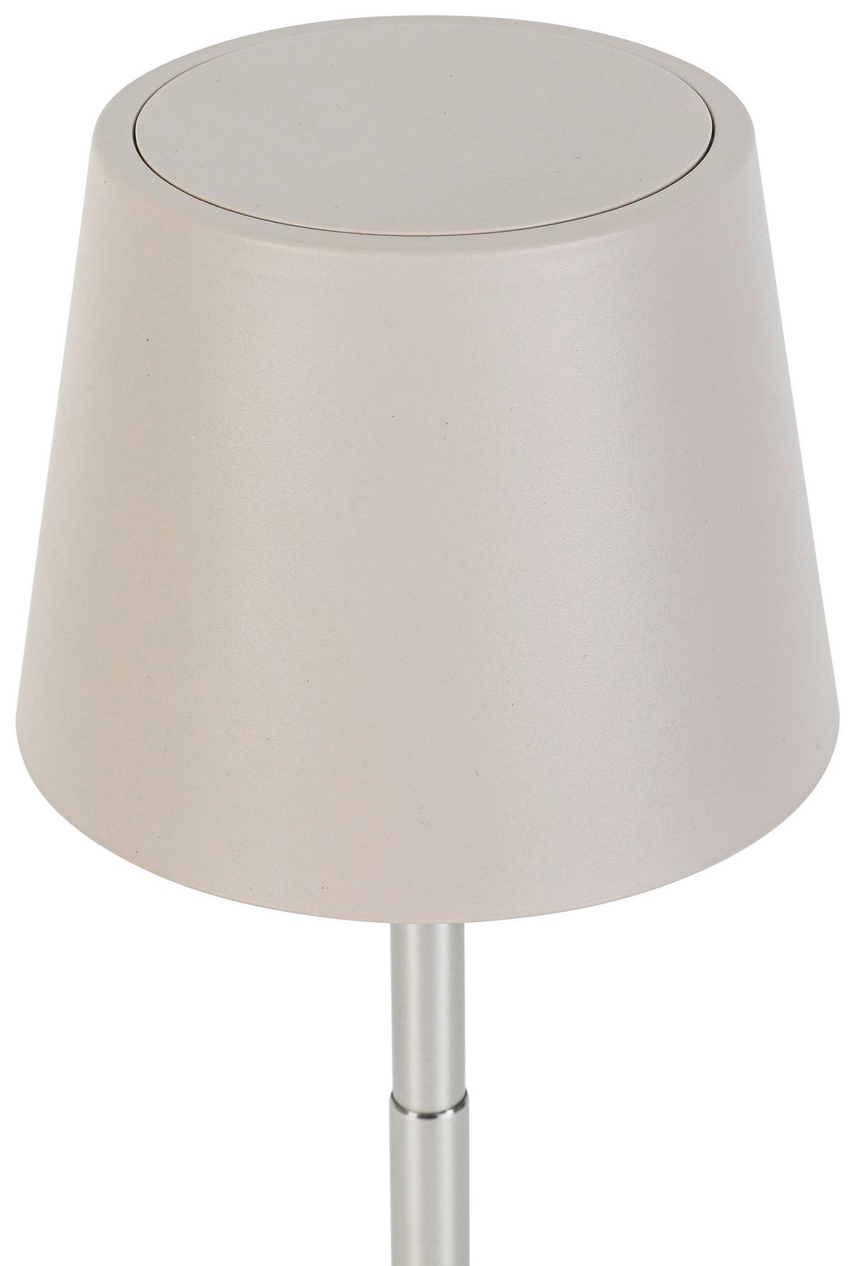 STOLNÍ LAMPA NA BATERIE KLAPPI - pískové barvy, Moderní, kov/plast (10,5/11-28cm) - Mömax