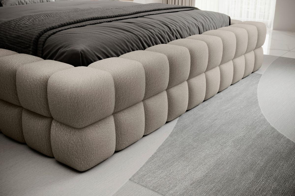 Polsterbett Dizzle Taupe Lf: 180x200 cm - Taupe/Schwarz, MODERN, Holz/Textil (180/200cm) - MID.YOU