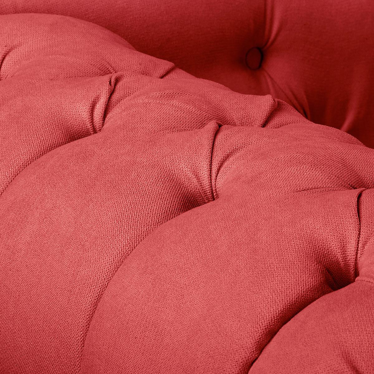 Récamiere Pako Rot B: 185cm - Rot/Braun, Design, Textil (185/93/75cm) - Livetastic