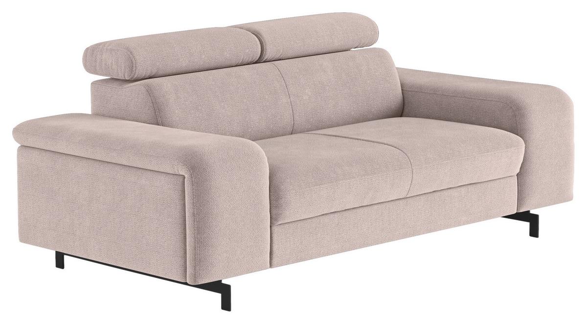 2-Sitzer-Sofa Emma Creme B: 198 cm - Creme/Schwarz, Textil (198/81/100cm) - MID.YOU