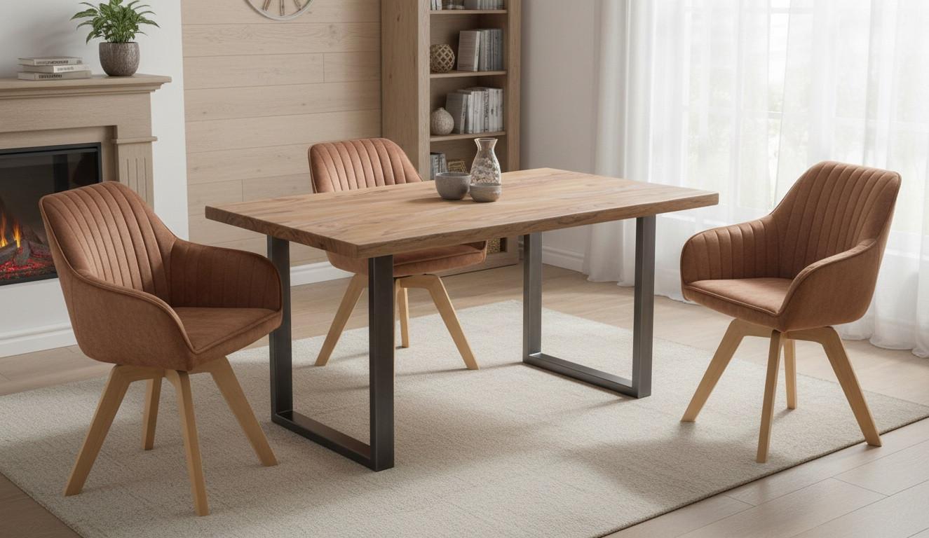 Armlehnstuhl Hanna Drehbar Samt Braun,sitzfl. 180° Drehb. - Buchefarben/Braun, KONVENTIONELL, Holz/Textil (63/83/63cm) - MID.YOU