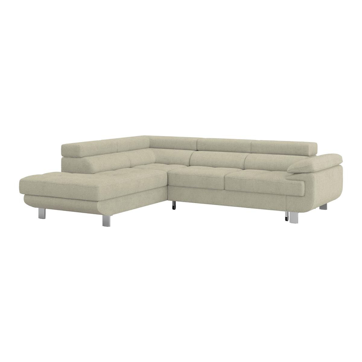 Ecksofa mit Schlaffunktion & Bettkasten Savona Sandfarben - Sandfarben, MODERN, Textil (230/270cm) - Ondega