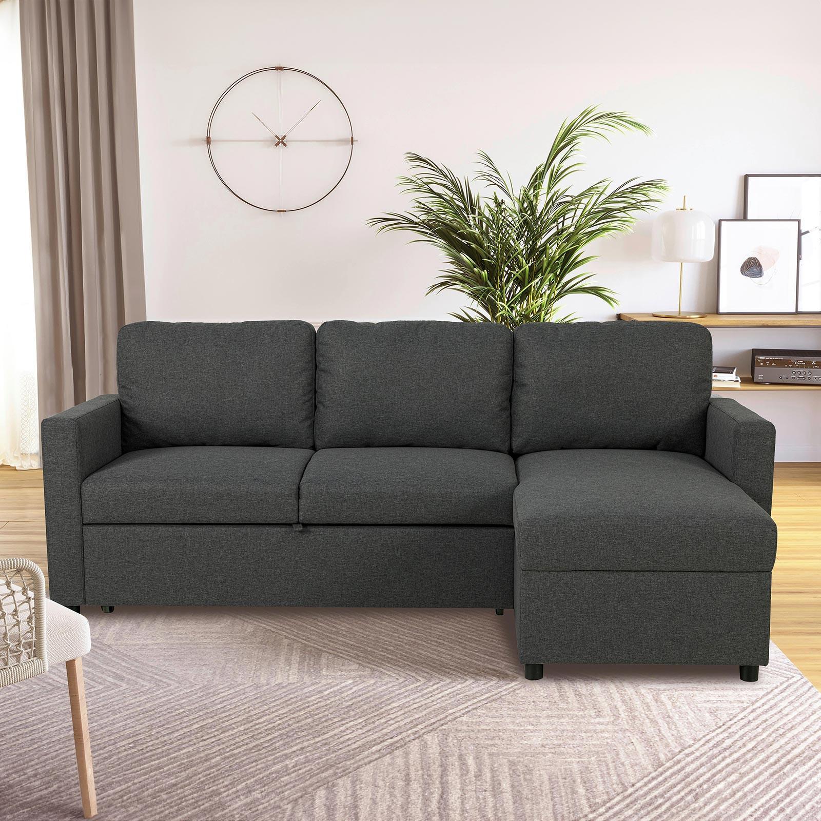 Ecksofa Rosi - Anthrazit/Schwarz, Basics, Textil (215/145cm) - P & B
