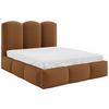 Polsterbett Bero Boucle Braun, Lf: 180x200 Cm - Buchefarben/Schwarz, Trend, Holz/Textil (180/200cm)