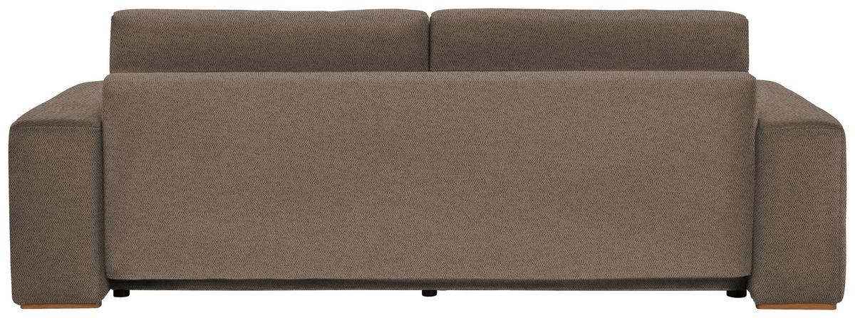 Schlafsofa Vouge Braun Bettkasten, B: 255 Cm - Buchefarben/Schwarz, KONVENTIONELL, Textil (255/86/123cm) - Livetastic