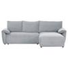 Ecksofa Cuty Hellgrau S: 266x180 cm - Hellgrau/Schwarz, KONVENTIONELL, Textil (266/180cm) - MID.YOU