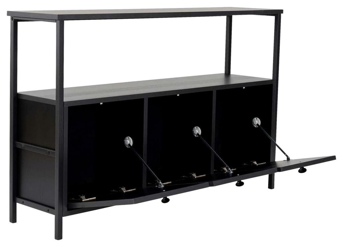 KOMMODE Schwarz B: 120cm - Schwarz, MODERN, Holzwerkstoff (120/77/30cm)