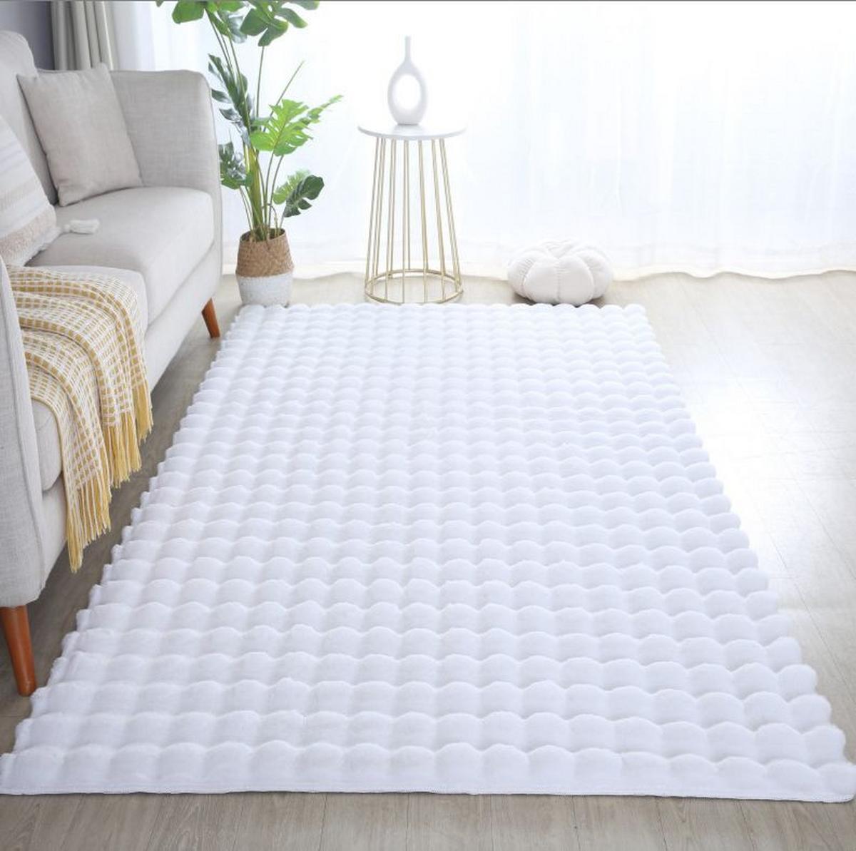 Koberec z umelej kožušiny 160x230 cm biely - biela, Basics, textil (160/230cm) - Novel