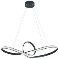 Led Függőlámpa Lux - fekete, Modern, műanyag/fém (76/28/120cm) - Luca Bessoni