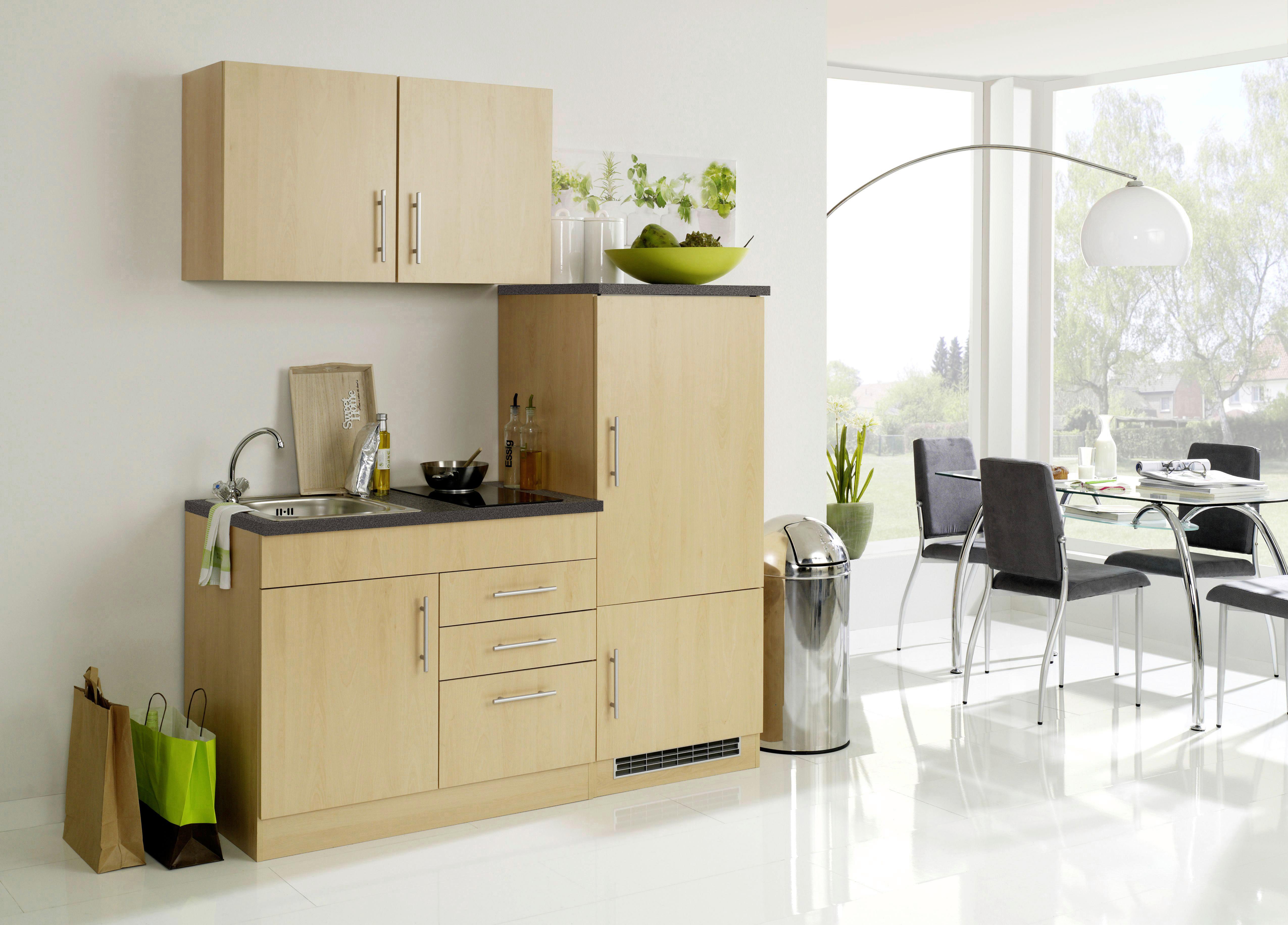 Küchenblock Toronto Buchefarben/graphit B: 160 Cm - Buchefarben/Graphitfarben, MODERN, Holzwerkstoff (160cm) - Held