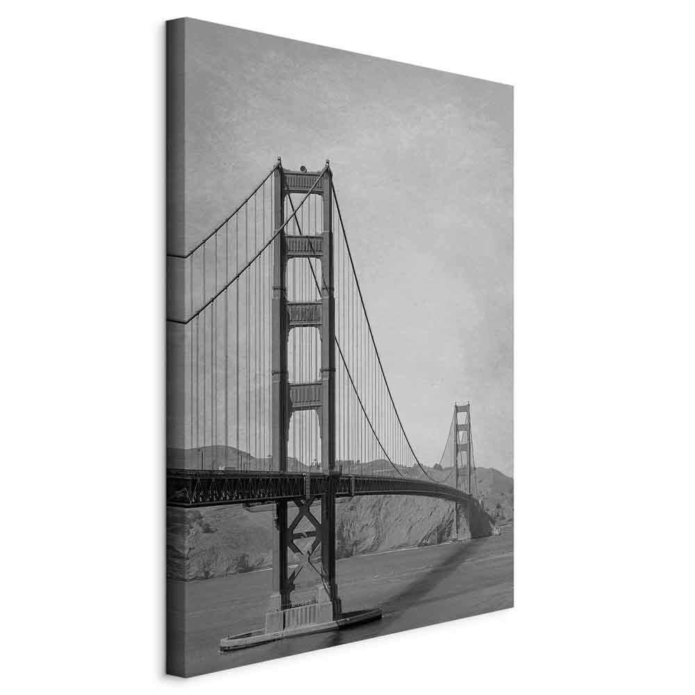 Leinwandbild City Hellgrau Dunkelgrau B: 40 cm