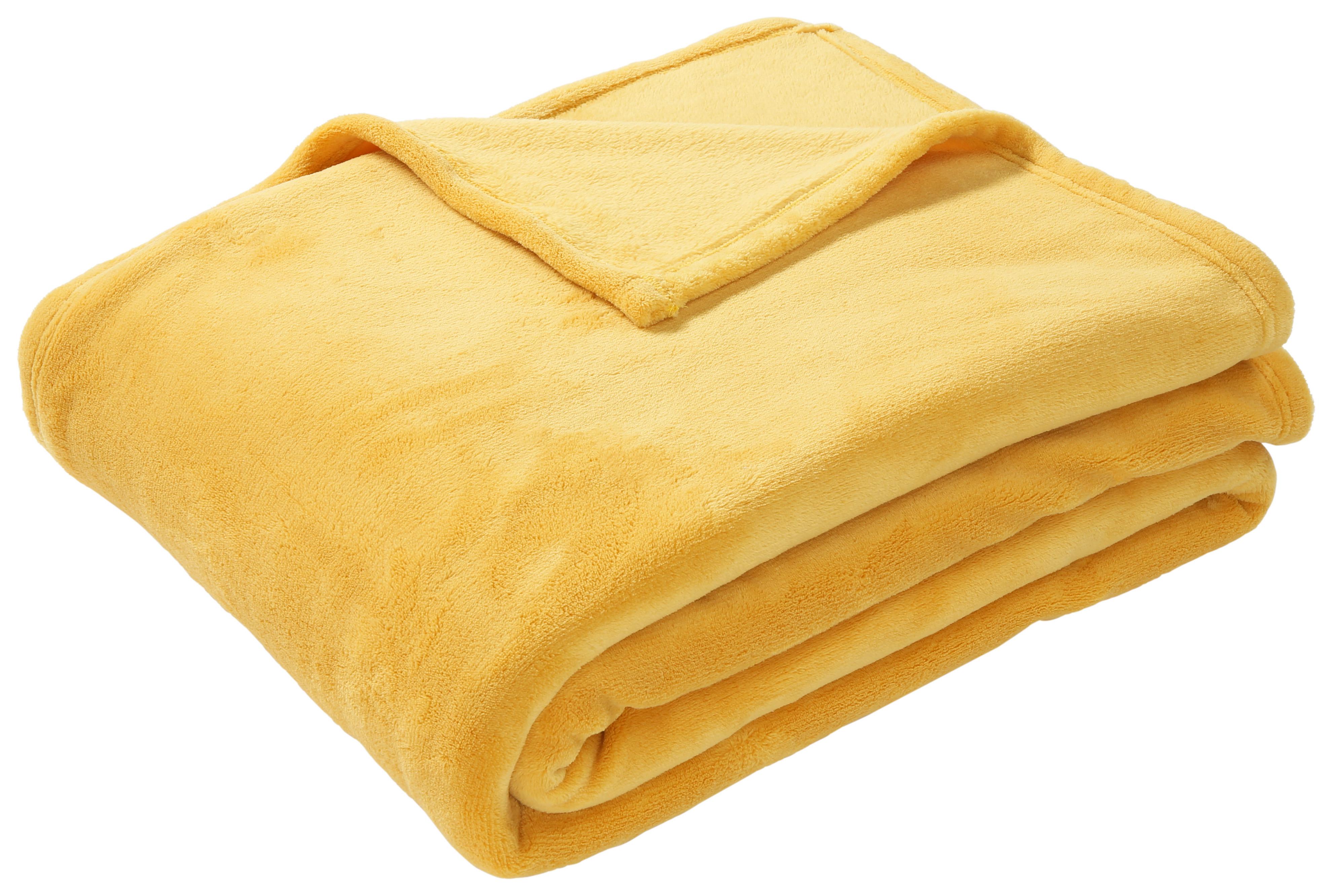 Měkká Deka Kuschelix, 140/200cm, Žlutá - žlutá, textil (140/200cm) - Modern Living