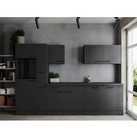 Küchenleerblock Oliver Dunkelgrau B: 310 cm - Dunkelgrau/Grau, Design, Holzwerkstoff (310cm) - Respekta