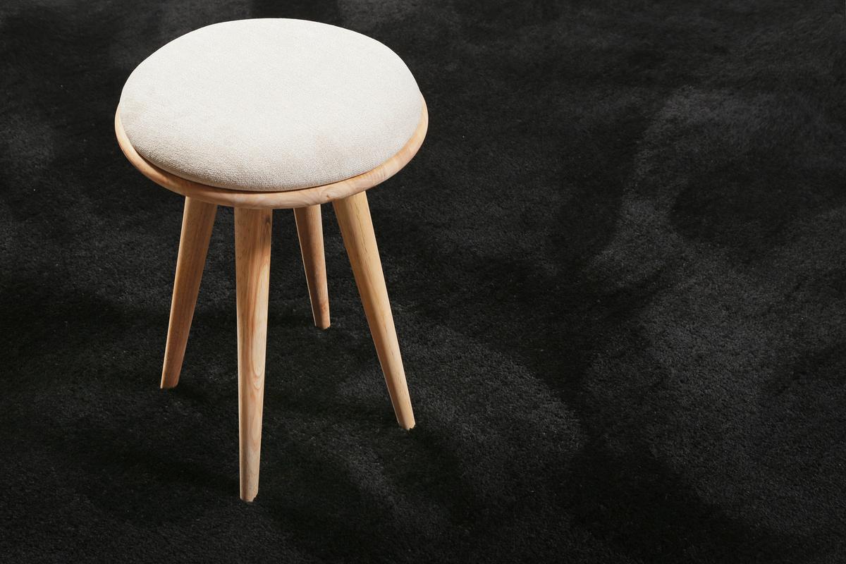 Hochflorteppich Schwarz, Ø: Ca. 120 Cm - Schwarz, Basics, Textil (120cm) - Esprit