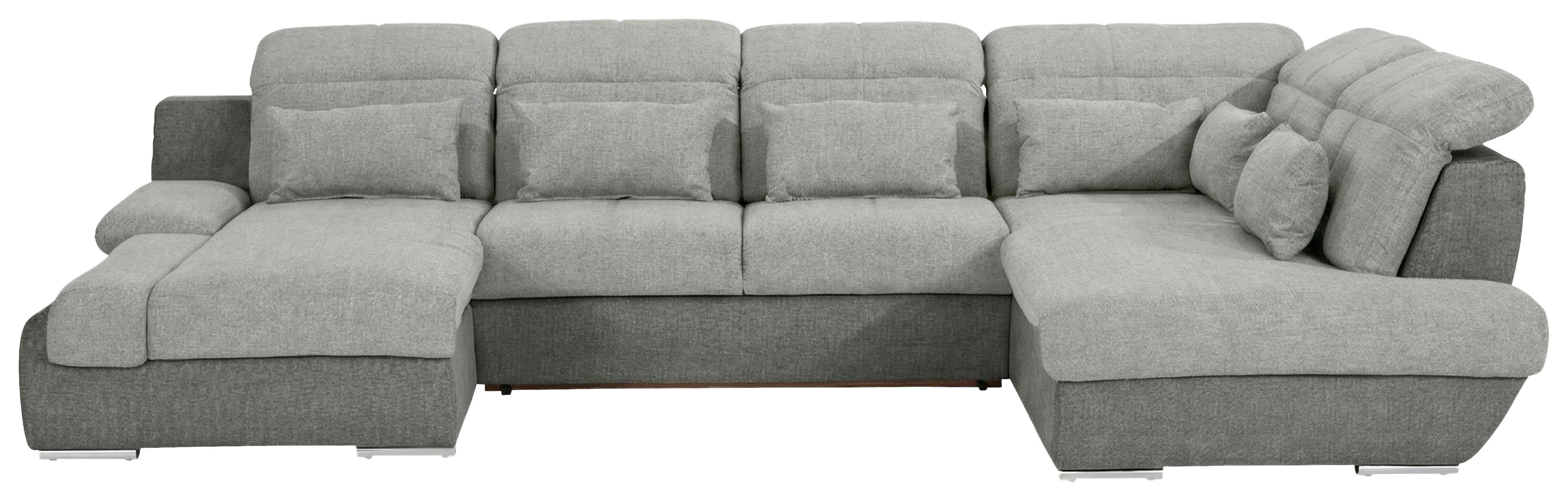 Sarokgarnitúra Multi - ezüstszínű/sötétszürke, Modern, textil (184/345/228cm) - Luca Bessoni