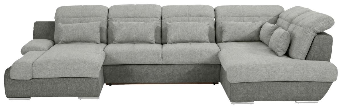 Sarokgarnitúra Multi - ezüstszínű/sötétszürke, Modern, textil (184/345/228cm) - Luca Bessoni