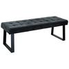 Sitzbank Brekke - Dunkelgrau/Schwarz, MODERN, Textil/Metall (140/49/48cm) - MID.YOU