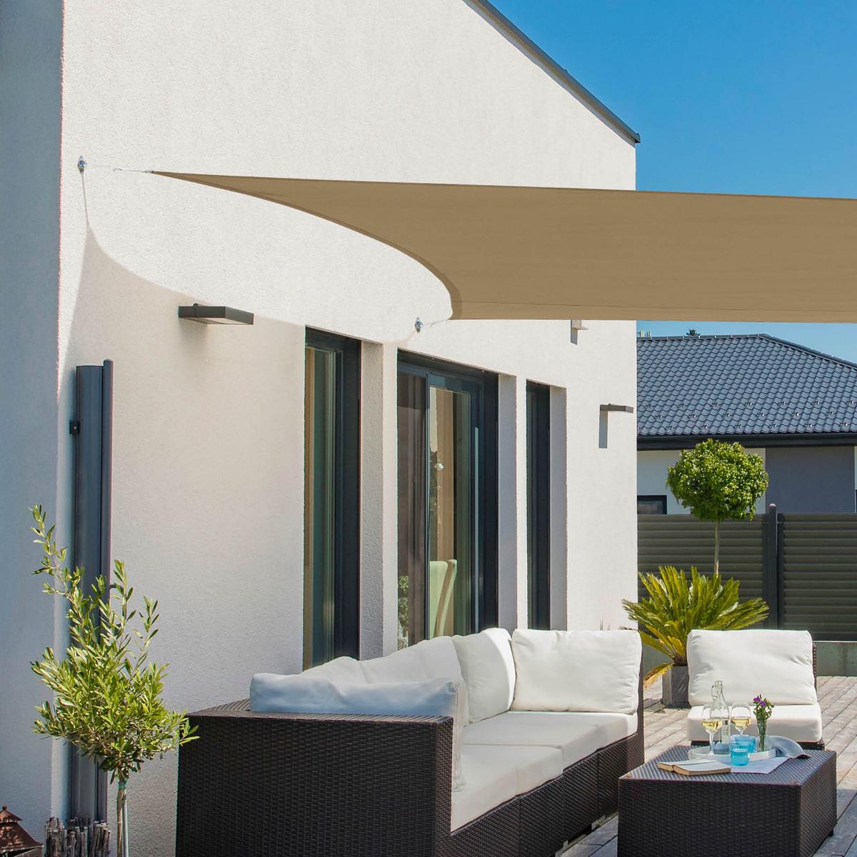 Sonnensegel Rechteck 4x5 X - Taupe, Basics (400/500cm)