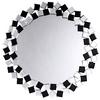 Wandspiegel Mosaic 1825 Silber/schwarz - Silberfarben/Schwarz, Basics, Glas/Holzwerkstoff (80/80/1,6cm) - Kayoom
