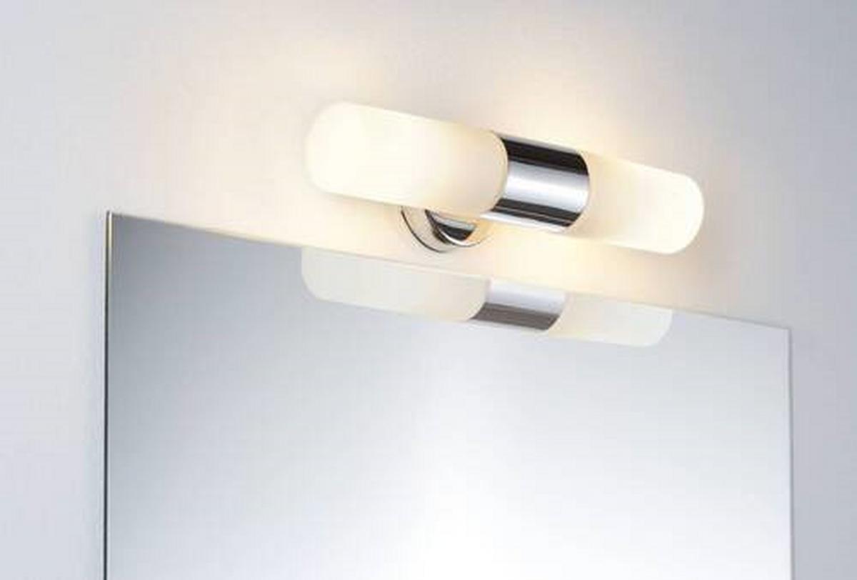 Wandleuchte Lenia 2-Flammig Chromfarben/Opalglas - Chromfarben, Basics, Glas/Metall (33/8/10,5cm) - Paulmann
