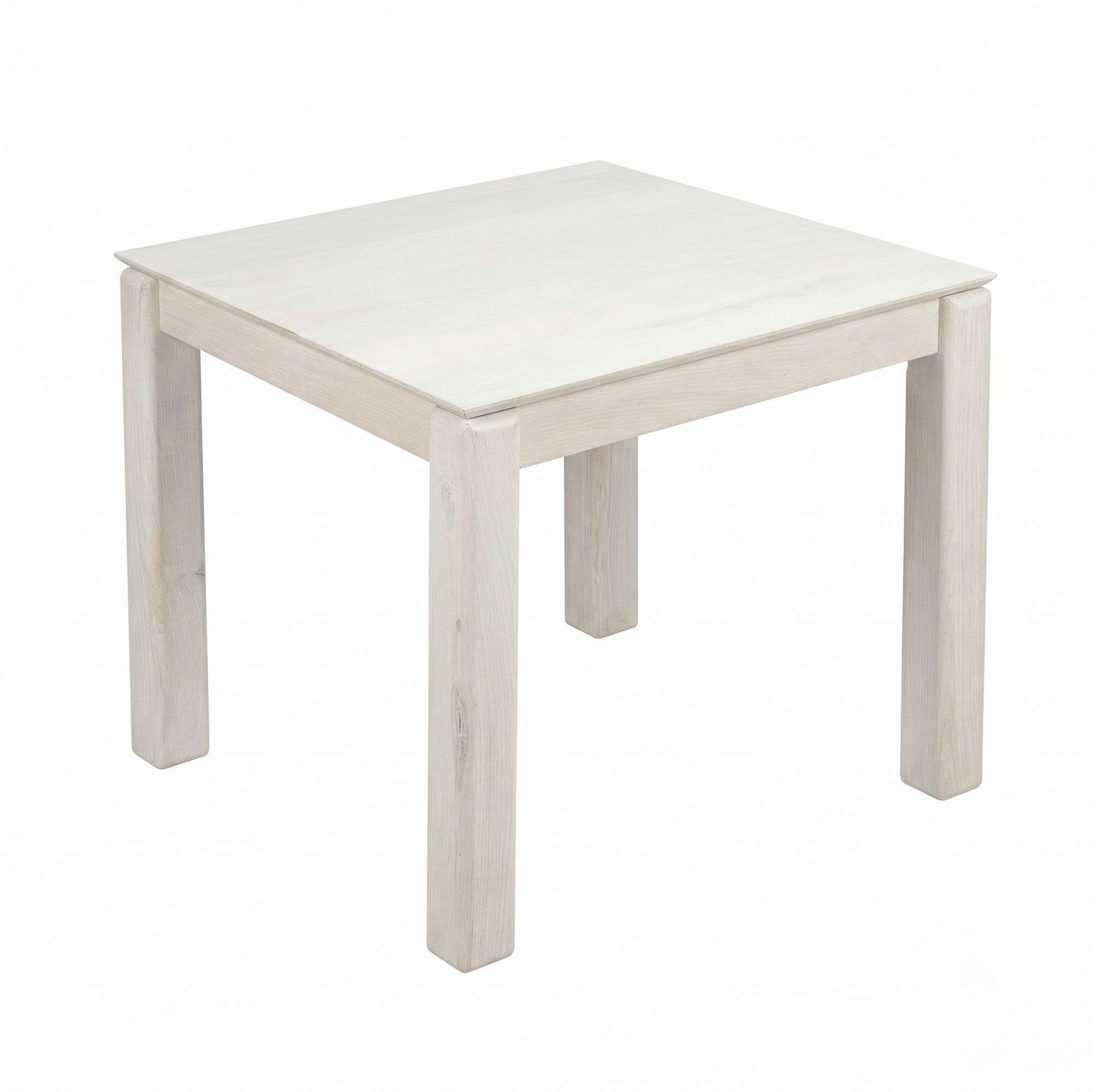ESSTISCH Weiß L: 80cm - Weiß, Design, Holz (80/75/80cm) - Livetastic