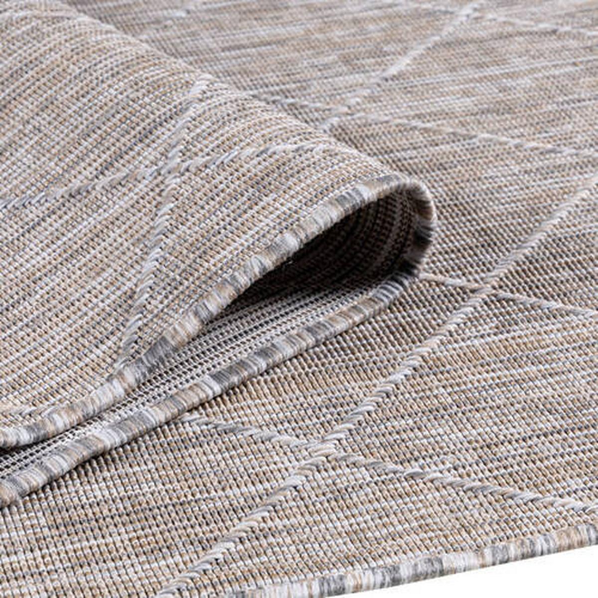 Outdoorteppich Zagora - Beige/Grau, Basics, Textil (120/170cm) - Novel