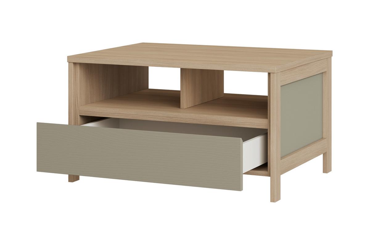 Couchtisch Stranda Eukalyptusholzfarben B: 80cm - Eukalyptusholzfarben/Eichefarben, Design, Holzwerkstoff (80/46/60cm) - MID.YOU