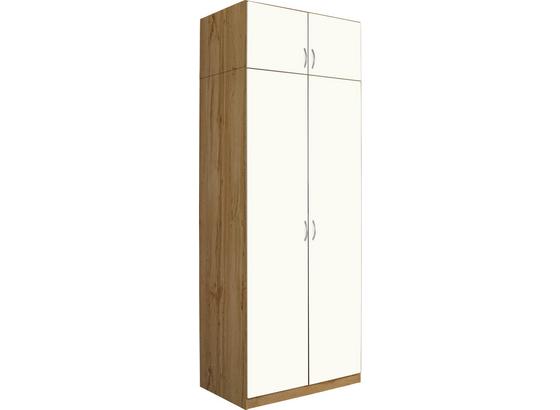 Aufsatzschrank Karo, 2trg - Eichefarben/Weiß, KONVENTIONELL, Holz (91/39/54cm) Aufsatzschrank Karo, 2trg - Eichefarben/Weiß, KONVENTIONELL, Holz (91/39/54cm)