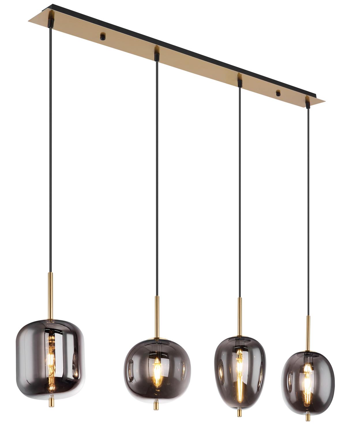 Függőlámpa 15345-4mm - sárgaréz, Design, Üveg/fém (110/18,5/120cm) - Globo