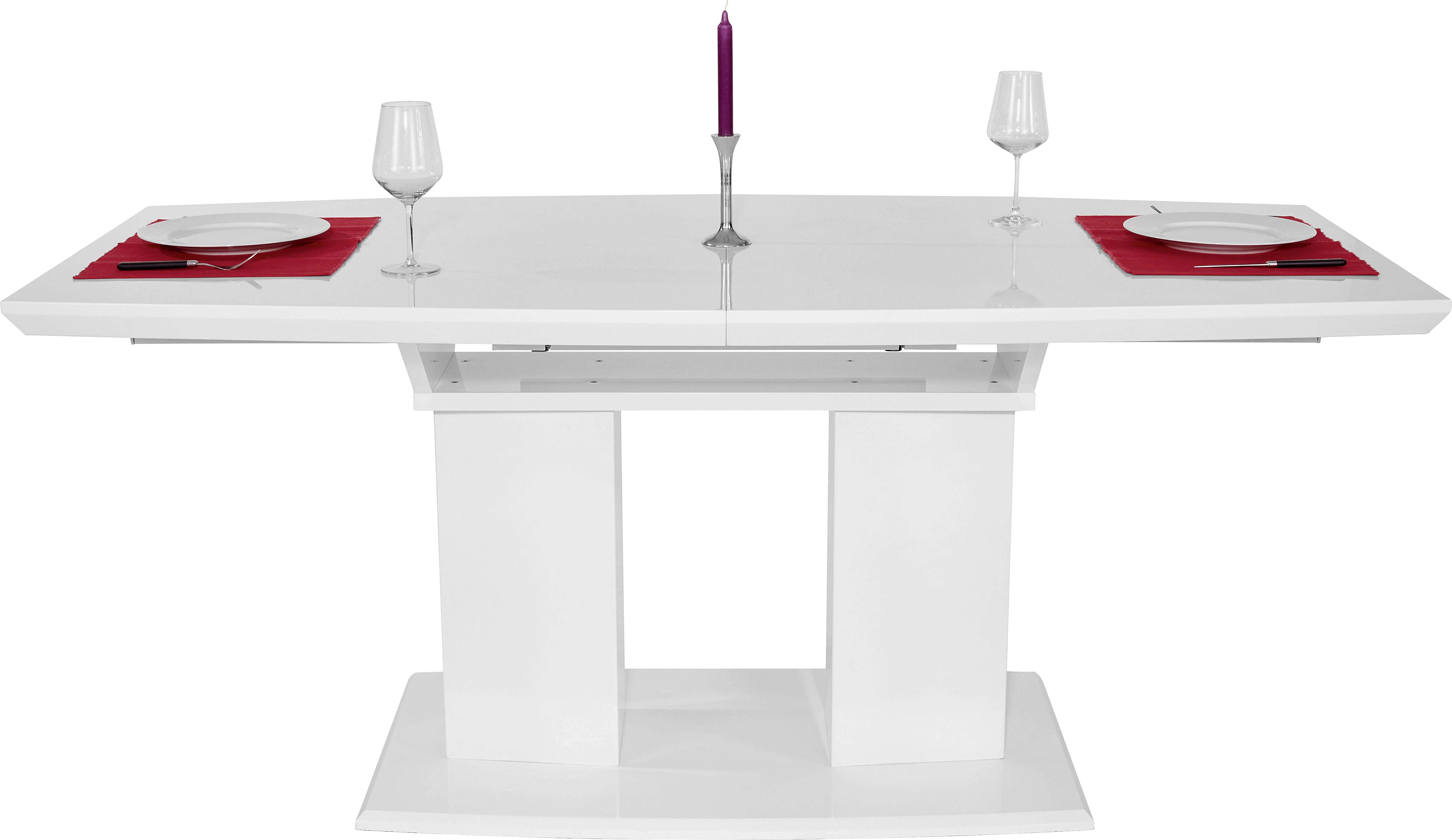 Rozkladací Jedálenský Stôl Malvin 180 Az - biela, Moderný, kompozitné drevo (180/76/90cm)
