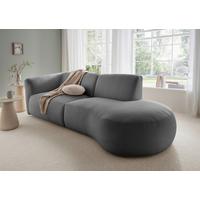 Ecksofa Jesi, Anthrazit S: 238x107 Cm - Anthrazit/Schwarz, MODERN, Textil (238/107cm) - Livetastic