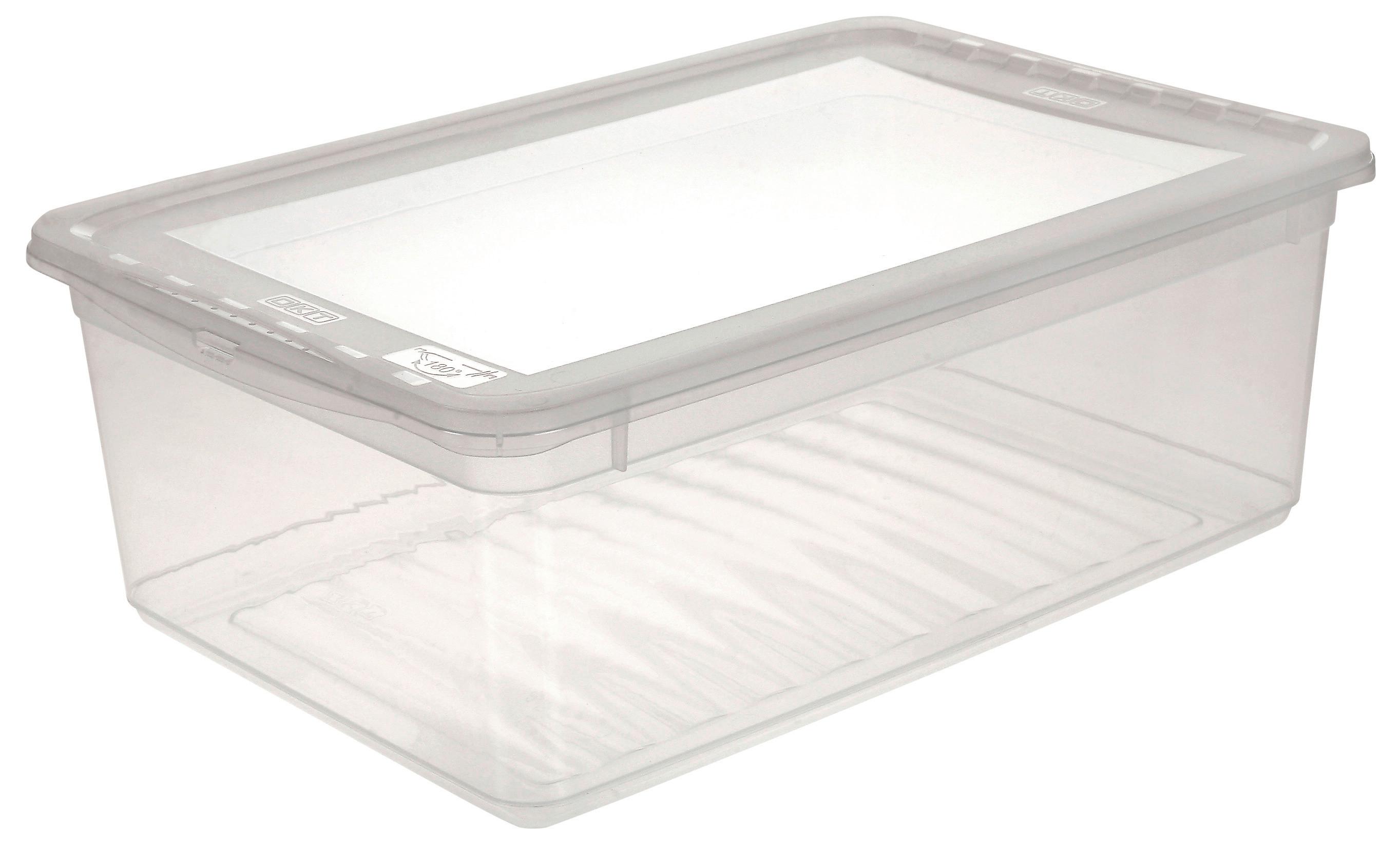 Aufbewahrungsbox Bea mit Deckel Kunststoff 39x26,5x14 cm - Transparent, KONVENTIONELL, Kunststoff (39/26,5/14cm) - Homezone