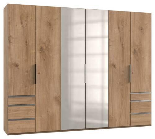 Drehtürenschrank Mit Laden B: 300 Cm Level, Eiche Dekor - Eichefarben, MODERN, Holzwerkstoff (300/236/58cm) - MID.YOU