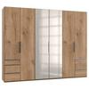 Drehtürenschrank mit Laden B: 300 cm Level, Eiche Dekor - Eichefarben, MODERN, Holzwerkstoff (300/236/58cm) - MID.YOU