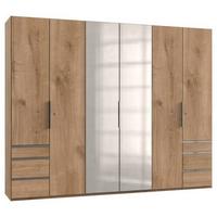 Drehtürenschrank mit Laden B: 300 cm Level, Eiche Dekor - Eichefarben, MODERN, Holzwerkstoff (300/236/58cm) - MID.YOU