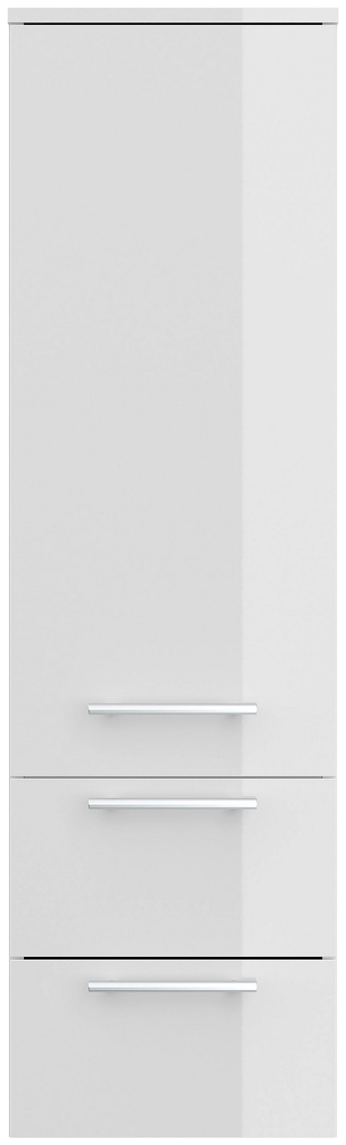 MIDISCHRANK Weiß Hochglanz B: 35,2cm - Weiß Hochglanz, Basics, Glas/Holzwerkstoff (35,2/120/35,8cm) - MID.YOU