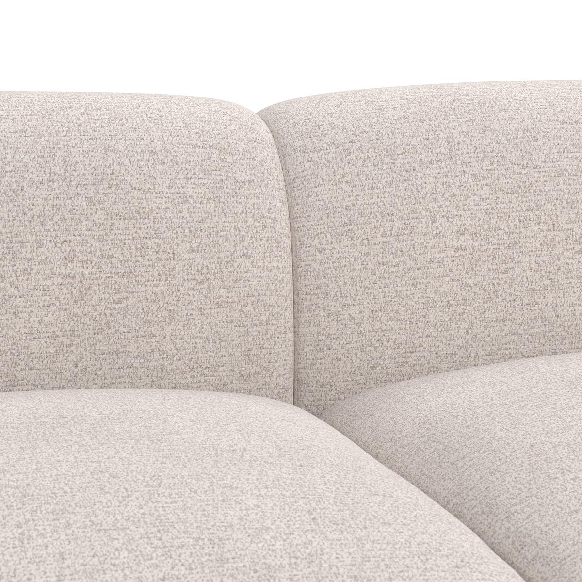 Rohová sedačka MARLO, obojstranná, krémová ženilka - čierna/krémová, Modern, drevo/textil (263/162cm) - Bessagi Home