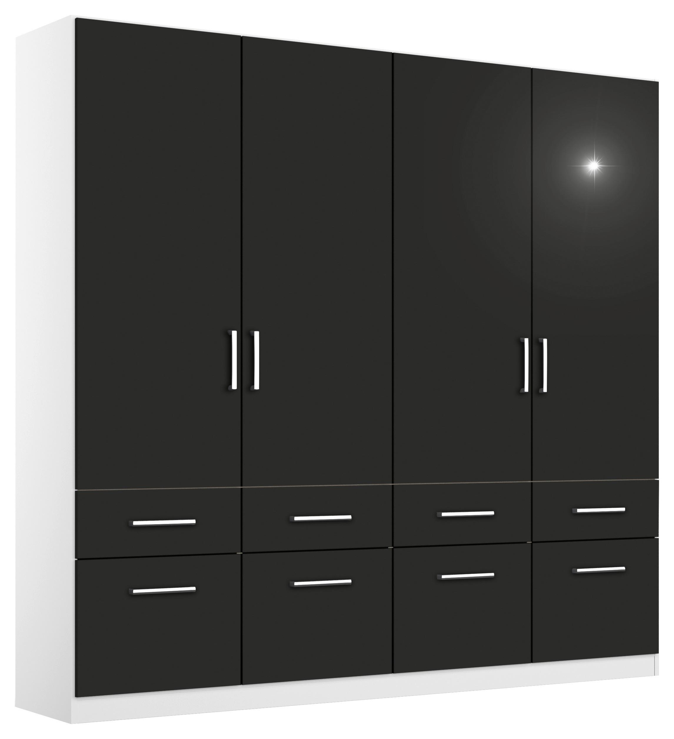 Drehtürenschrank Berlin Weiß/Grau B: 181 cm - Weiß/Grau, MODERN, Holzwerkstoff (181/210/54cm) - Rauch Möbel