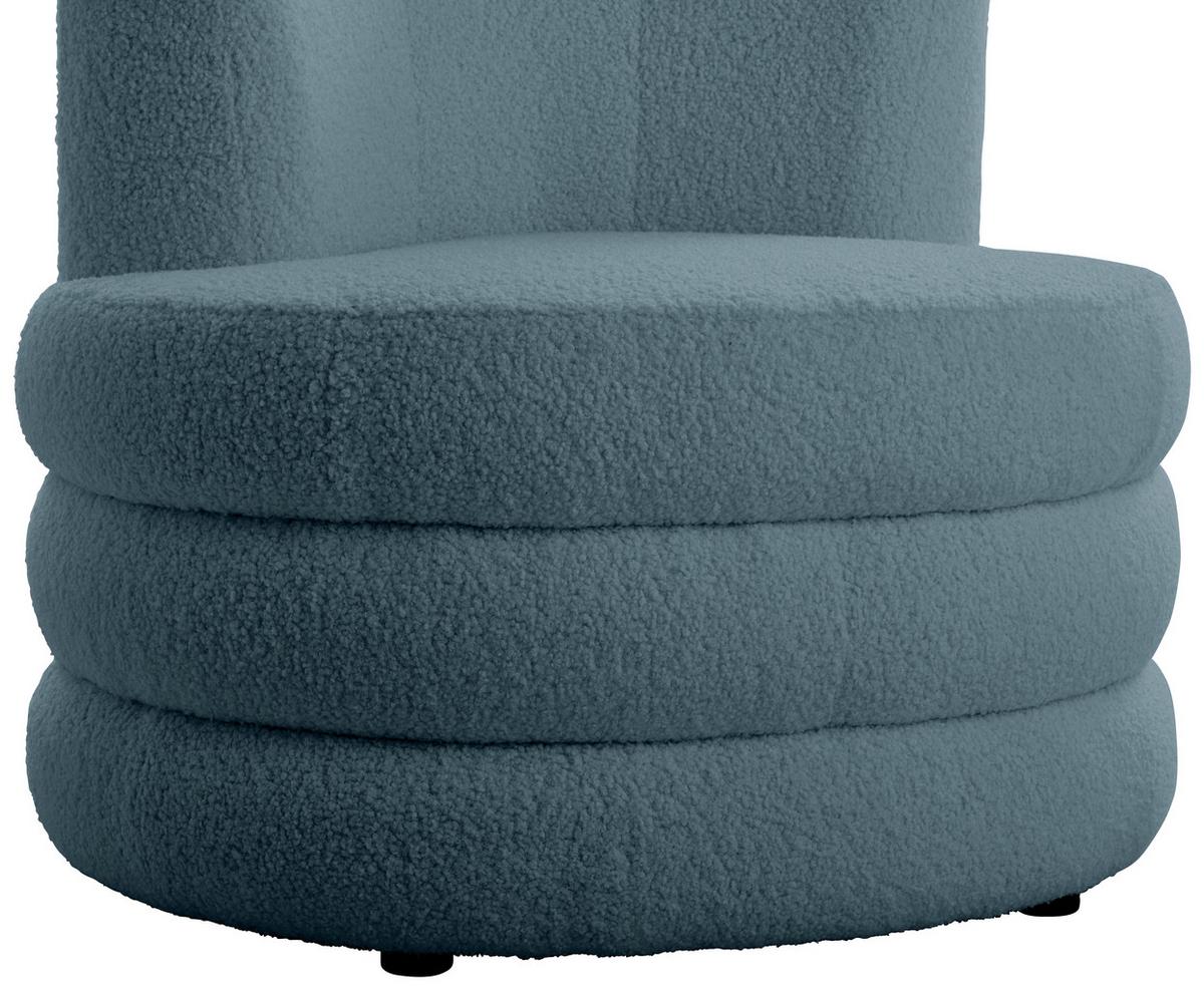 Designsessel Magari - Blau/Edelstahlfarben, Trend, Textil (90/82/85cm) - Livetastic