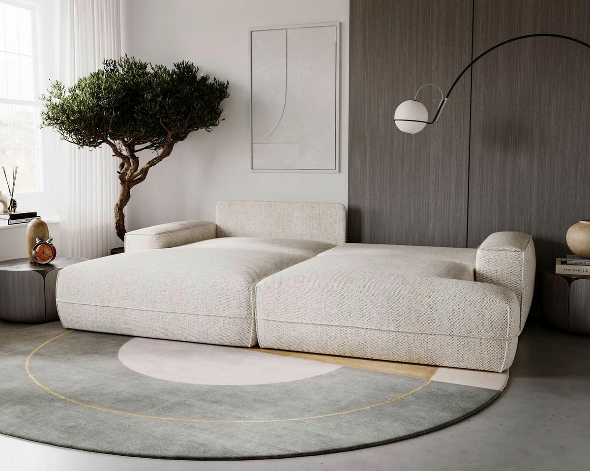 Fresh Beige S: 156x272 cm - Beige/Schwarz, Design, Textil (156/272cm) - Livetastic