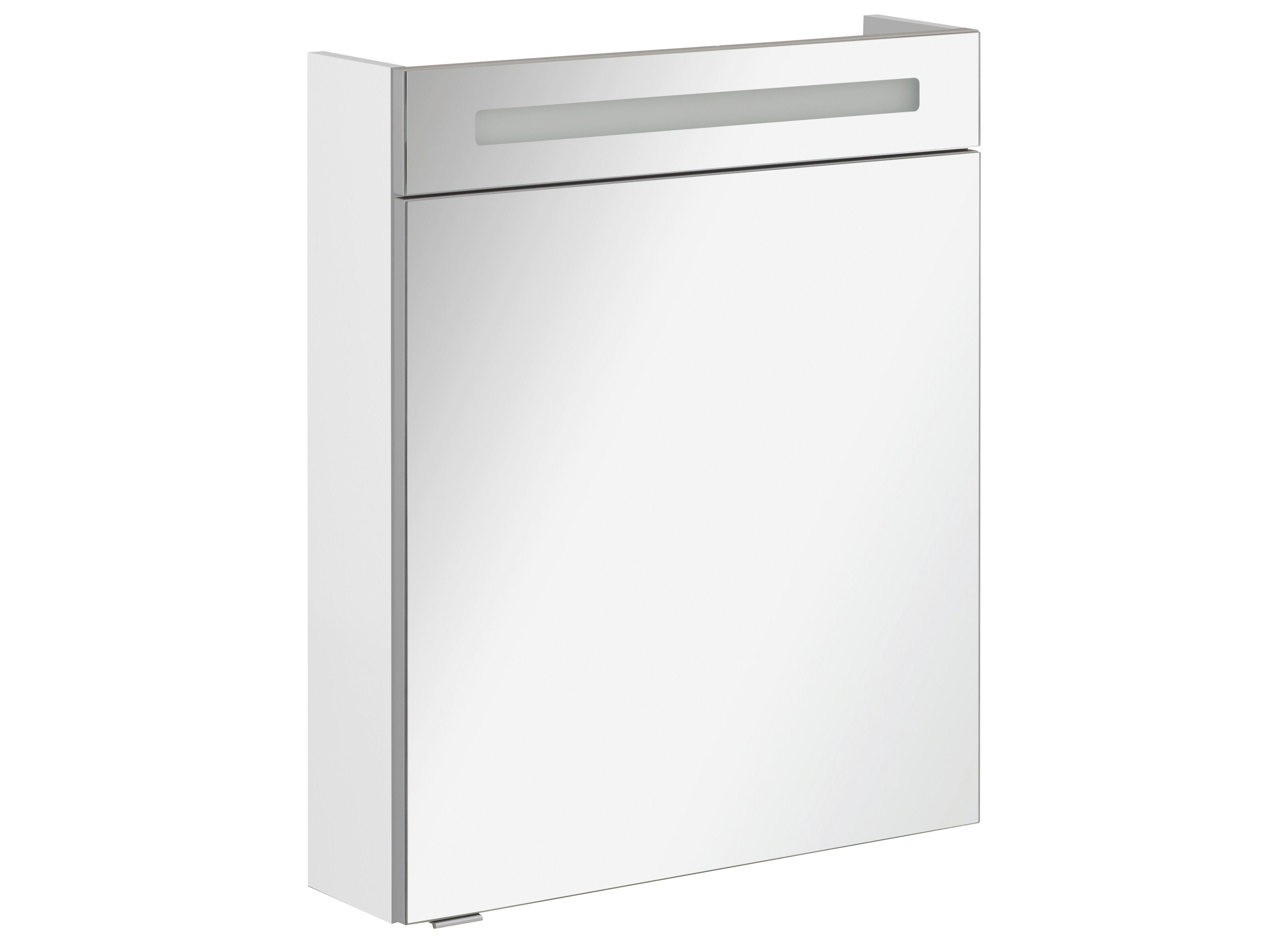 Spiegelschrank 60 cm in Weiß matt mit Beleuchtung