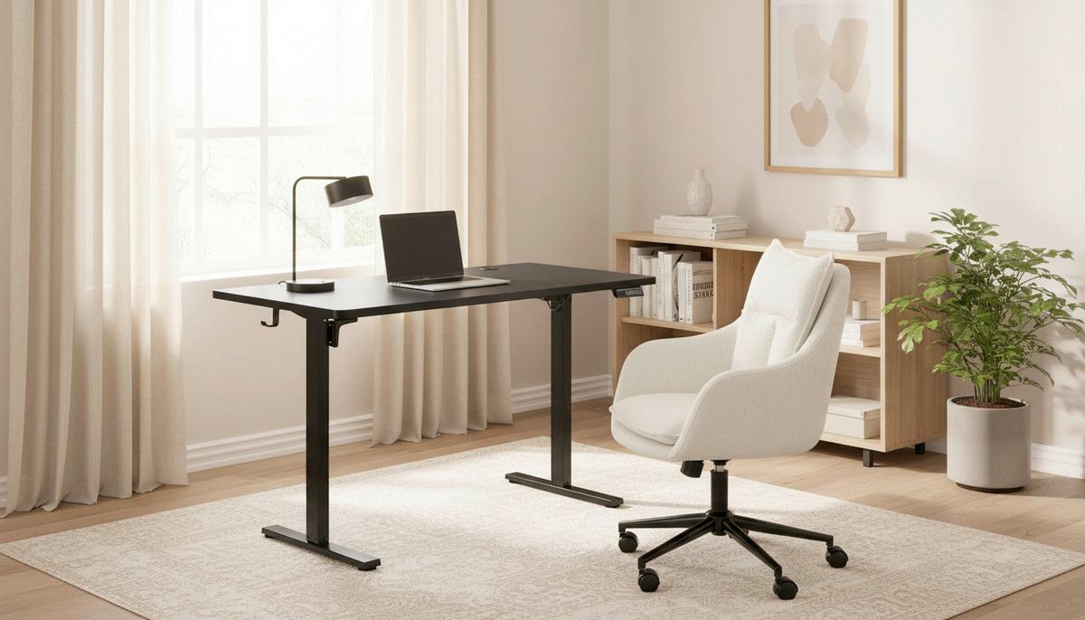 Drehstuhl Siena Beige B: 58 cm - Beige/Schwarz, MODERN, Kunststoff/Textil (58/85-93/58cm) - MID.YOU